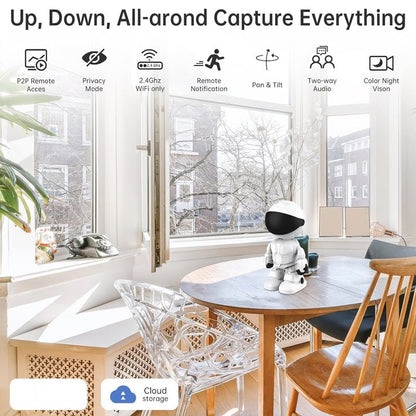 🔥2025 Hot Sale🔥 Wireless Indoor Motion Detection Robot Camera