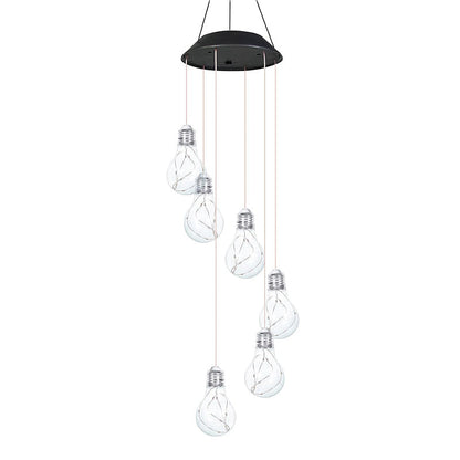 🔥2025 HOT SALE🔥Colorful LED Solar-Powered Light Bulb Wind Chimes
