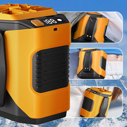 6000mAh Multifuntion Waist Fan with 100 Speeds & Flashlight