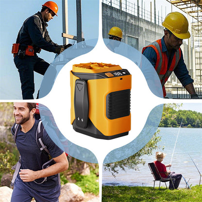 6000mAh Multifuntion Waist Fan with 100 Speeds & Flashlight