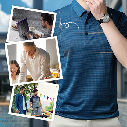 🌞Summer Hot Sale-Buy 3 Get 1 Free👕Men's Loose Cool Breathable Lapel T-Shirt