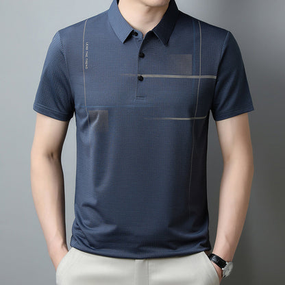 🌞Summer Hot Sale-Buy 3 Get 1 Free👕Men's Loose Cool Breathable Lapel T-Shirt