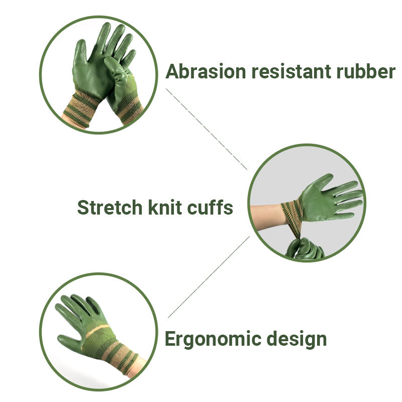 💥 49% OFF🎁 Rubber Coated Work Gloves with Knit Wrist Cuff