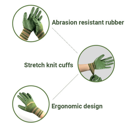 💥 49% OFF🎁 Rubber Coated Work Gloves with Knit Wrist Cuff