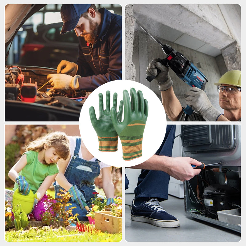 💥 49% OFF🎁 Rubber Coated Work Gloves with Knit Wrist Cuff