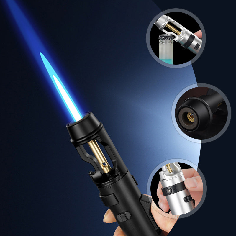 🔥Outdoor windproof refillable flashlight lighter
