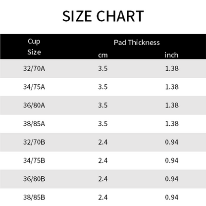 Women's Seamless Breathable & Adjustable Push-Up Fixed Cup Support Bra
