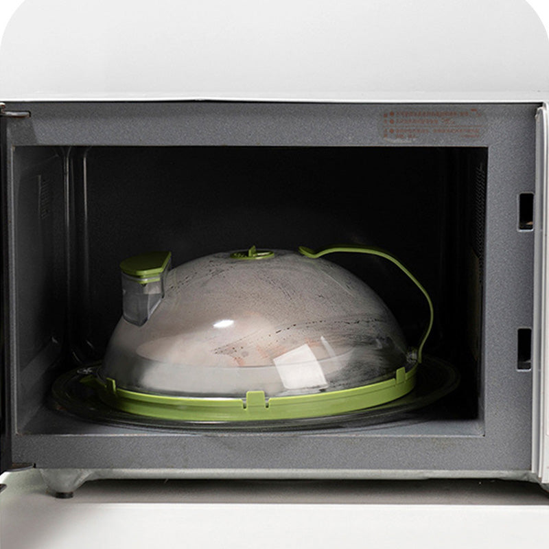 🔥New Hot Selling❤️‍🔥 Clear Microwave Splatter Cover with Water Steamer and Handle