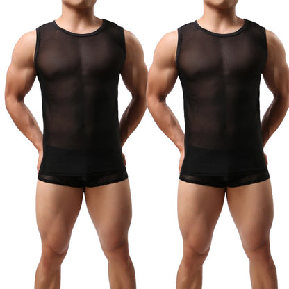 💖2025 Hot Sale💖 Men's Mesh Sheer Tank Top