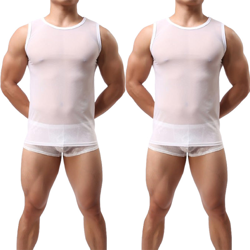 💖2025 Hot Sale💖 Men's Mesh Sheer Tank Top