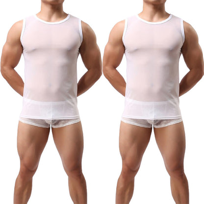 💖2025 Hot Sale💖 Men's Mesh Sheer Tank Top
