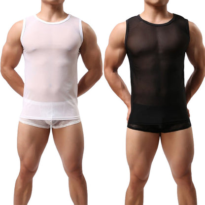 💖2025 Hot Sale💖 Men's Mesh Sheer Tank Top