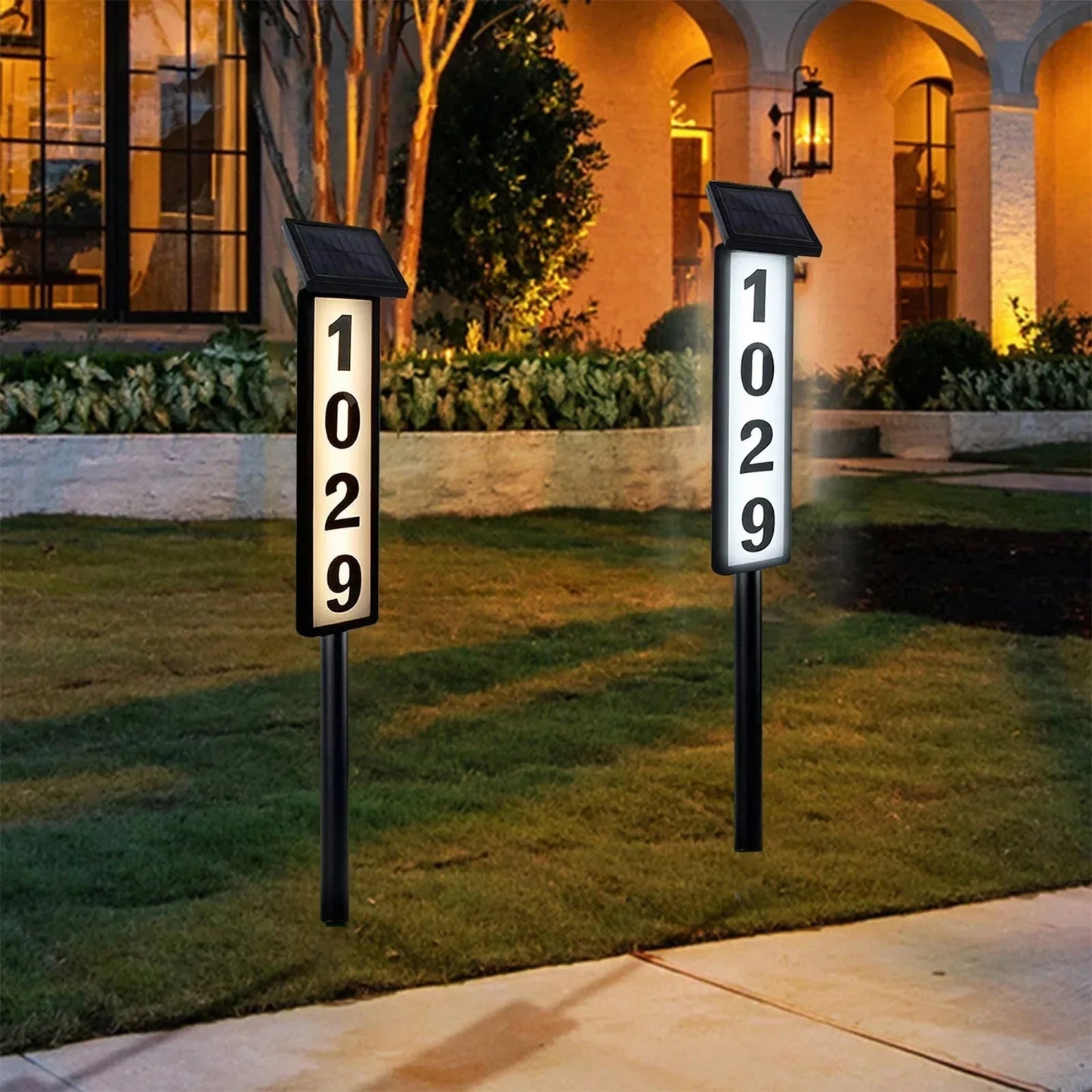 ✨Last Day 49% OFF - Solar Address LED Sign Lighted House Number Plate with 3 sets of numbers (0-9)and 1 set of letters (A-F)