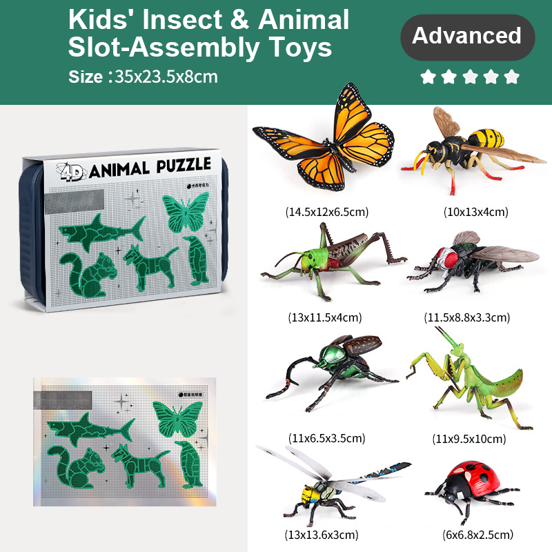 🐞🎄New collection✨ Insect & Animal Building Toys - 3 Levels of Difficulty, Non-Toxic Materials, Educational 🎨⚙️