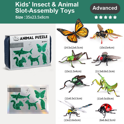 🐞🎄New collection✨ Insect & Animal Building Toys - 3 Levels of Difficulty, Non-Toxic Materials, Educational 🎨⚙️