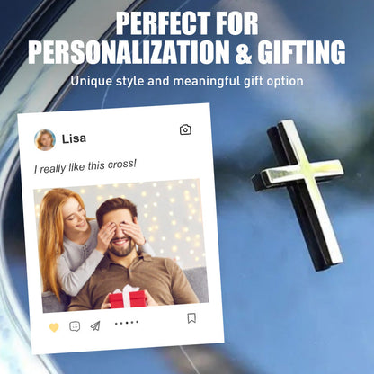🚗✝️Metal Jesus Christ Cross Badge Stickers|3D Cross Self-Adhesive Car Scratch Cover Sticker