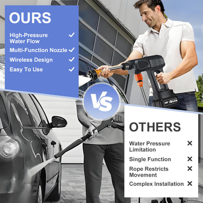 🚗 60% OFF! 💦 PORTABLE CAR WASH MACHINE - High Pressure & Multi-Purpose Use, Compact Design for Easy Storage, Ideal for Outdoor Cleaning and Vehicles 🌟🔧