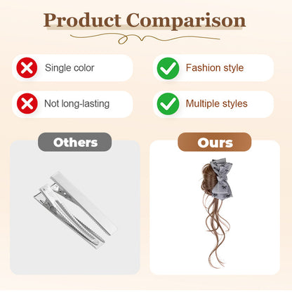 Wig & Bow Stylish Hair Accessory