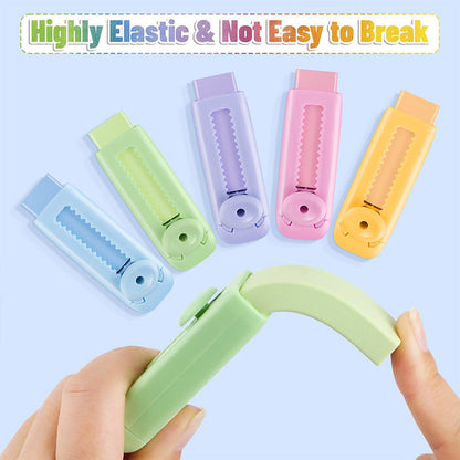Sliding Retractable Pencil Eraser with Replaceable Core