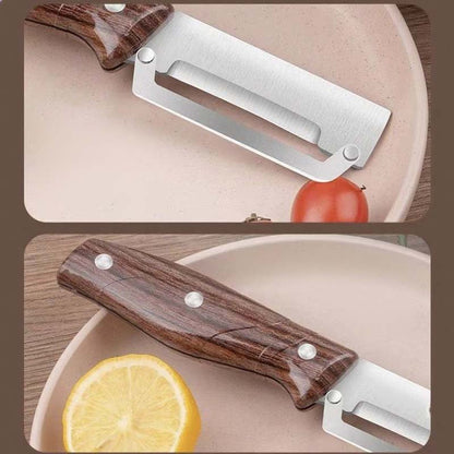 💎 50% OFF MULTI-FUNCTIONAL PEELERS! 💎 Razor-Sharp Steel & Ergonomic Wood Handle for Effortless Peeling