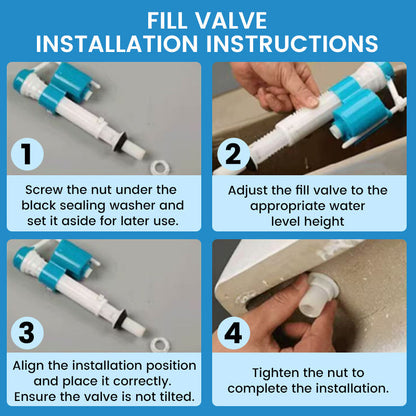 Universal Toilet Fill Valve with Adjustable Height