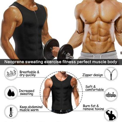Men's Workout Zipper Body Shaper Tank Top