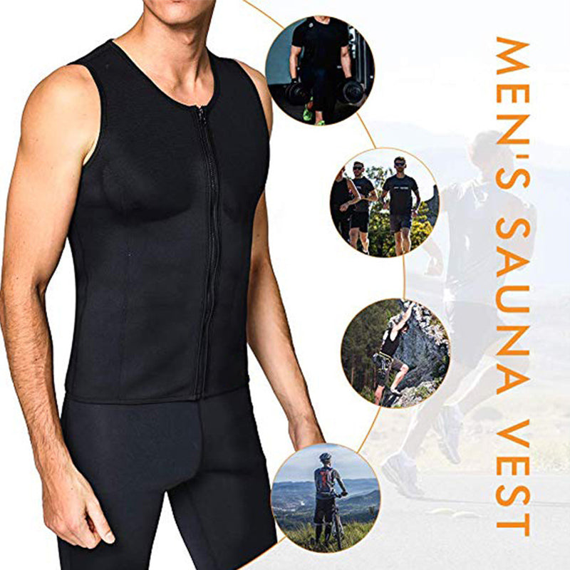 Men's Workout Zipper Body Shaper Tank Top