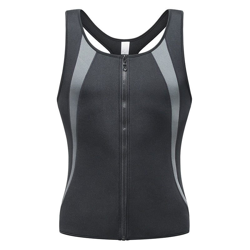 Men's Workout Zipper Body Shaper Tank Top