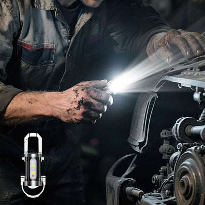 🥳2026 HOT SALE🥳💞50K+ SOLD! 🔦💡 50% OFF! Keychain Flashlight – LED+COB dual light, 7 modes for every need. Ultra-light 29g – clip it on your keys or jacket. Never be caught in the dark again – safe walks, every time! 🚶✅