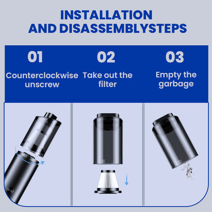 🏆Flash Sale 20K+ SOLD! 🔥Portable Cordless Car &Home Vacuum Cleaner