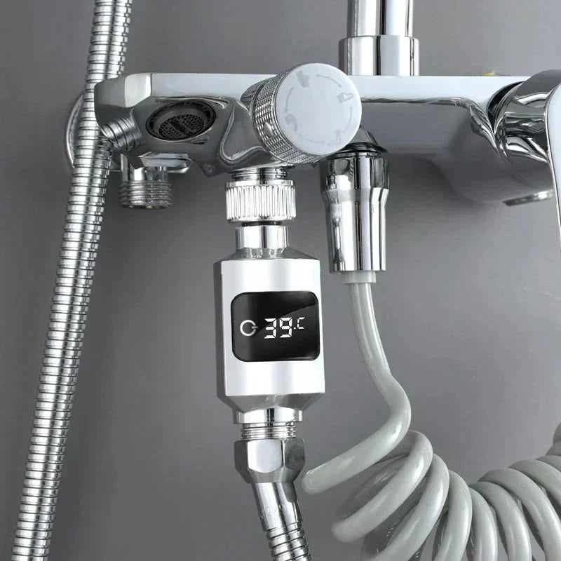 💖 New Year Special Offer: 50% OFF!!!🔥🌡️ SHOWER THERMOMETER - LCD Display with Backlight, Easy Installation Without Tools, IPX7 Waterproof, Perfect for Modern Bathroom 🛁✨