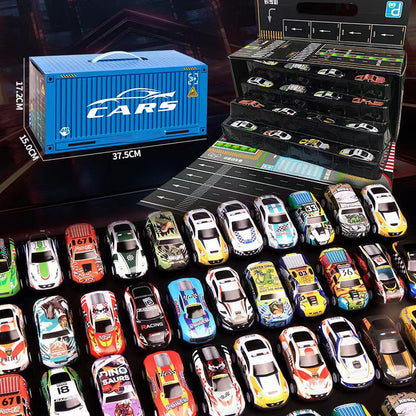 🎅 Christmas Promotion  55% OFF 🎁 48 Mini Pull-Back Cars with Built-In Garage Set