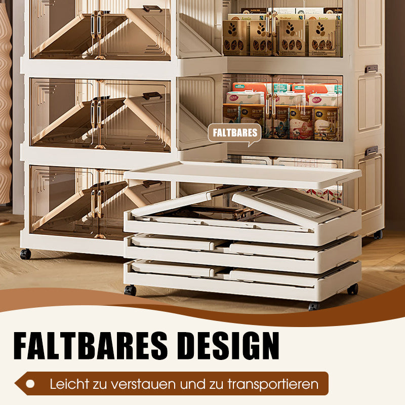 📦 50% OFF NOW! 🏠 Foldable Storage Box with Lid & Wheels – Stackable (1-5 Layers), Space-Saving & Versatile for Home Organizing 🗄️