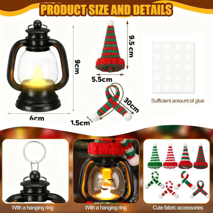 🔥LAST DAY SALE 50% OFF🔥 Buy 1 Get 1 Free ⛄Christmas Decoration Mini Snowman Lantern with Hats and Scarves