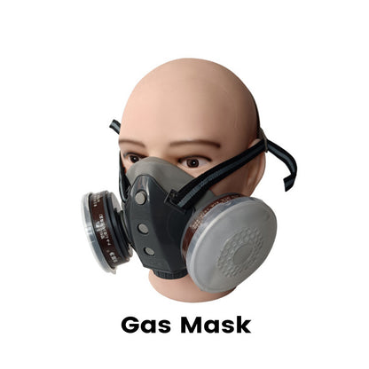 🔥Dust-Proof Integrated Respirator Mask – Dual-Tank Activated Carbon Filters, Industrial-Grade Gas & Dust Protection 🛡️🔥