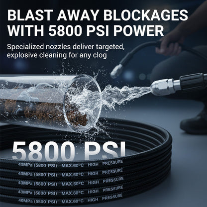 💧 Triple-layer burst-proof hose – PVC & stainless steel. Universal connector, easy install. Perfect for heavy-duty cleaning! 🚿🔧