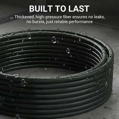 💧 Triple-layer burst-proof hose – PVC & stainless steel. Universal connector, easy install. Perfect for heavy-duty cleaning! 🚿🔧
