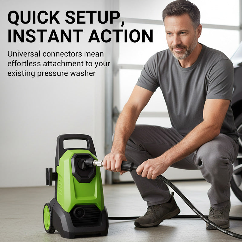 💧 Triple-layer burst-proof hose – PVC & stainless steel. Universal connector, easy install. Perfect for heavy-duty cleaning! 🚿🔧