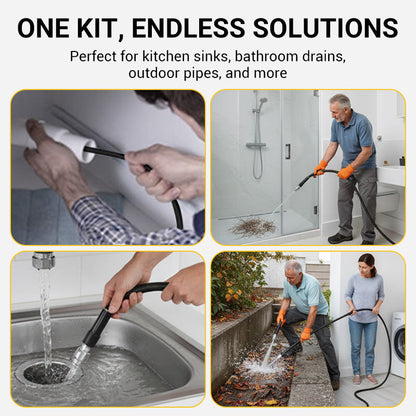 💧 Triple-layer burst-proof hose – PVC & stainless steel. Universal connector, easy install. Perfect for heavy-duty cleaning! 🚿🔧