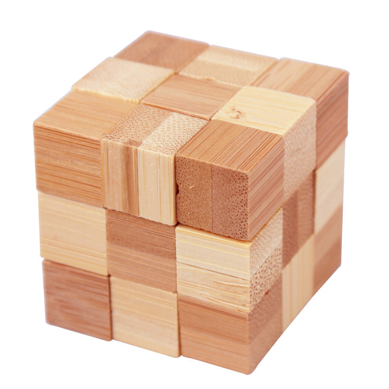 🔥 35% OFF! ✨ Luban Lock Wooden Puzzle - Stimulates Spatial Intelligence, Natural Wood Design, Educational Family Game 🧩🤲