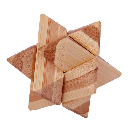🔥 35% OFF! ✨ Luban Lock Wooden Puzzle - Stimulates Spatial Intelligence, Natural Wood Design, Educational Family Game 🧩🤲