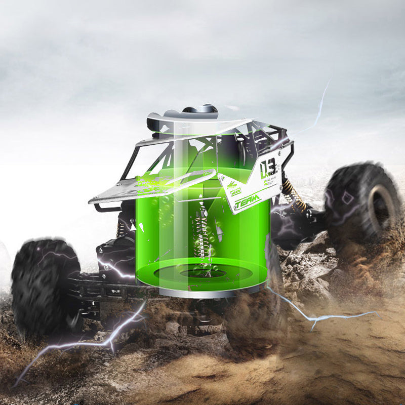 Six-Wheel Alloy Rock-Climbing RC Car Four-Wheel Drive Off-Road RC Toy All-Terrain High-Resilience Shock Absorption Children's Day Gift