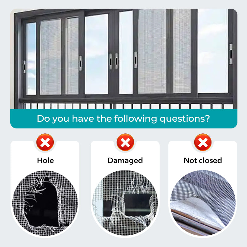 🔥 Self-Adhesive DIY Window Screen Repair Tape – Quick Fix for Holes & Tears, Easy No-Tool Repair ✨🛠️