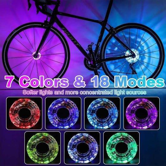 🚴 50% OFF! 💫 LED Bike Hub Light – Waterproof, Easy to Install & 8 Colour Modes 🌈