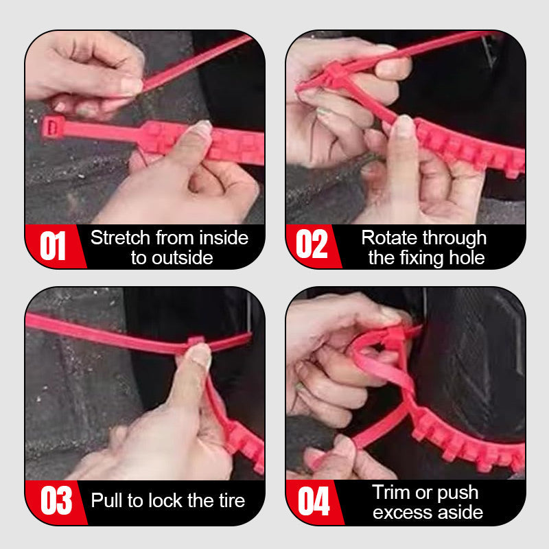 Universal Adjustable Anti-Slip Motorcycle Tire Chains