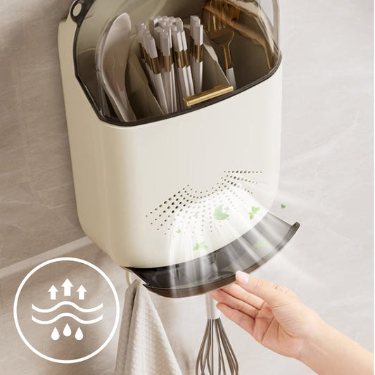 🔥Black-Friday-Mega-Angebot – 50 % Rabatt!🔥 Wall Mounted Multifunctional Chopstick Holder Drain Box
