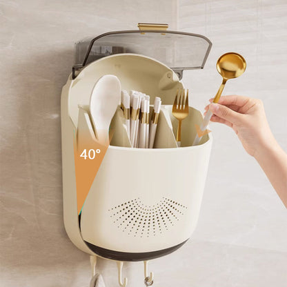 🔥Black-Friday-Mega-Angebot – 50 % Rabatt!🔥 Wall Mounted Multifunctional Chopstick Holder Drain Box