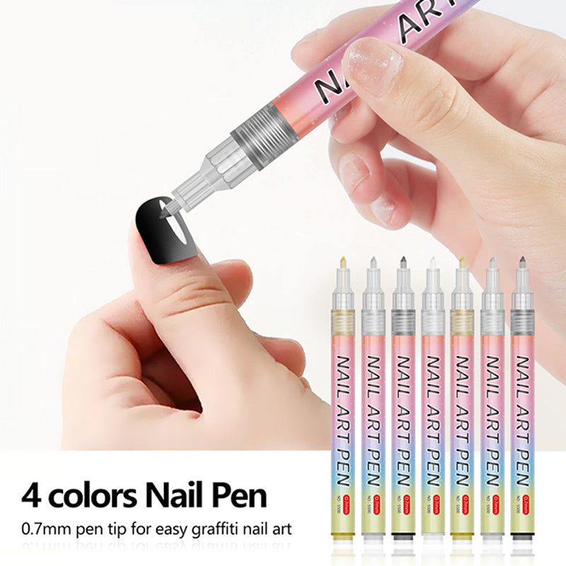🎁 12-Color Professional Nail Art Pen Set – Ultra-Precise 0.7 mm Tip & Quick Drying ✨💅