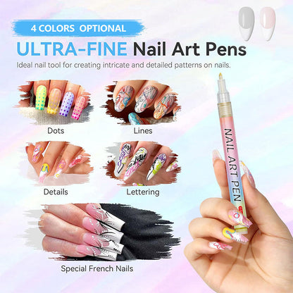 🎁 12-Color Professional Nail Art Pen Set – Ultra-Precise 0.7 mm Tip & Quick Drying ✨💅