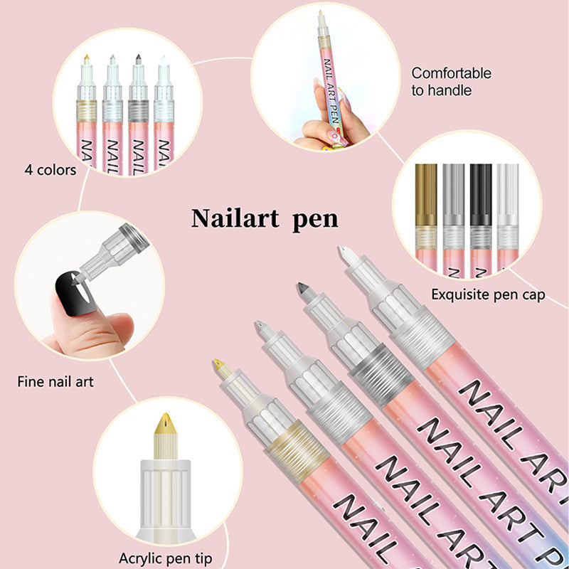 🎁 12-Color Professional Nail Art Pen Set – Ultra-Precise 0.7 mm Tip & Quick Drying ✨💅